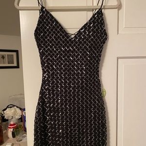 Sparkly Sequin black cocktail dress